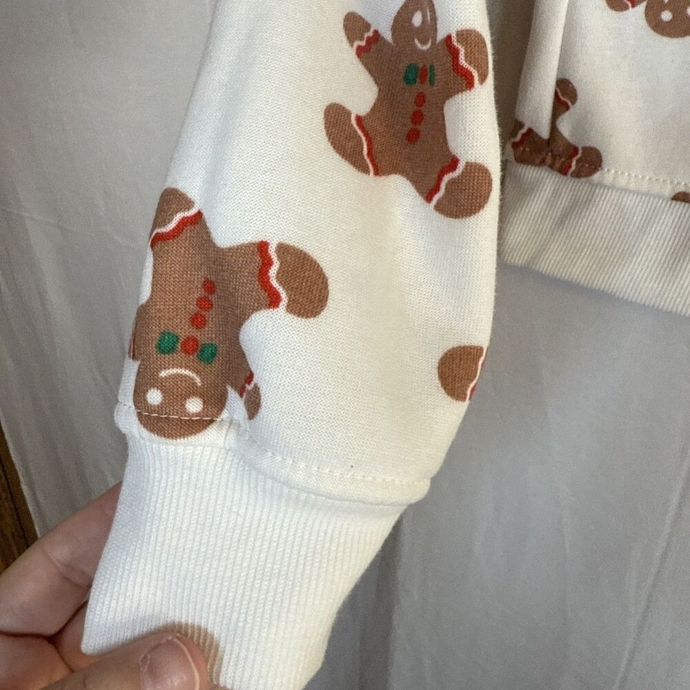 better together Gingerbread Man Sweatshirt Size Small Preowned - Picture 7 of 15